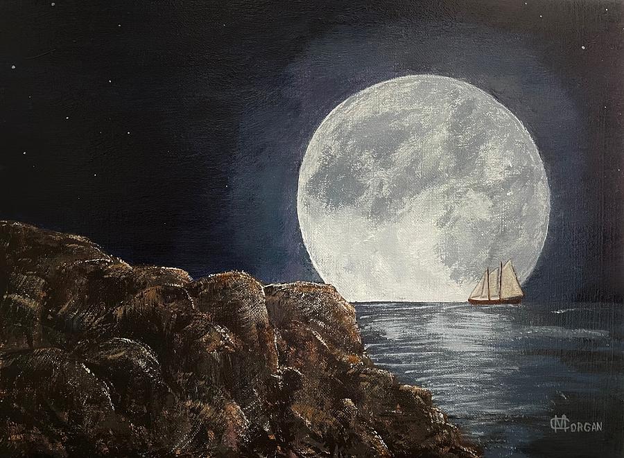 Moonlit Passage II Painting by Cynthia Morgan
