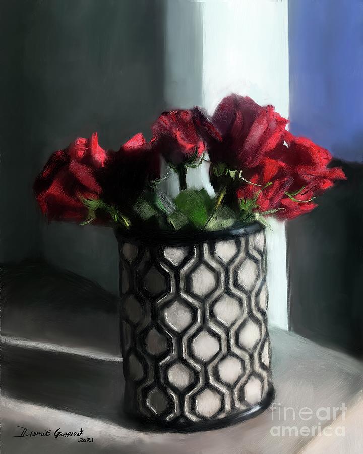 Moonlit Roses Digital Art by Dwayne Glapion