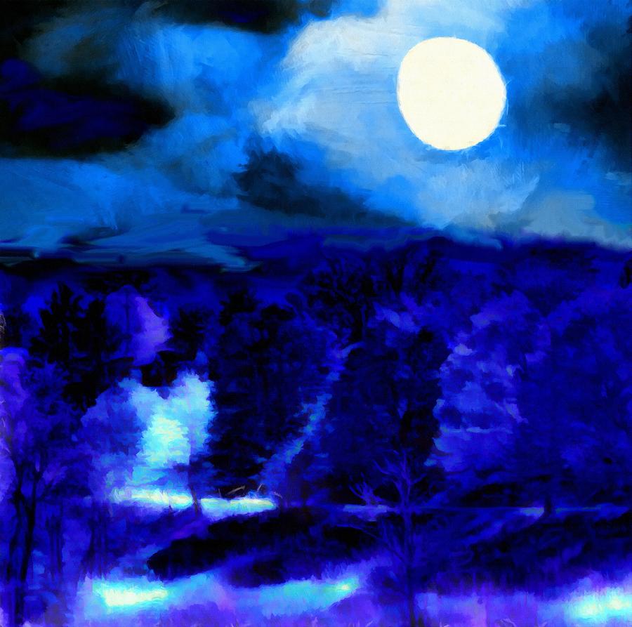 Moonlit Trail Mixed Media by Christopher Reed