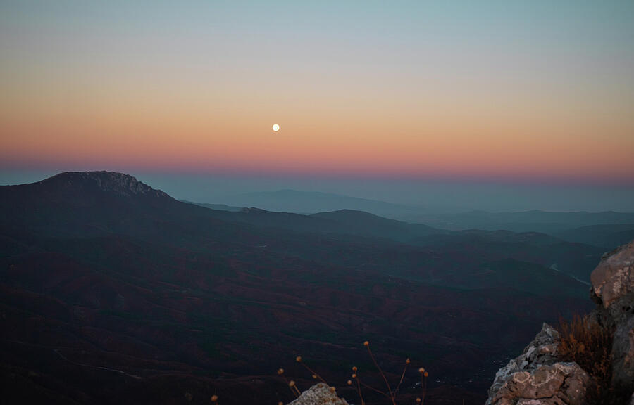 Mountain Photograph - Moonrise 2 by Milos Rondovic