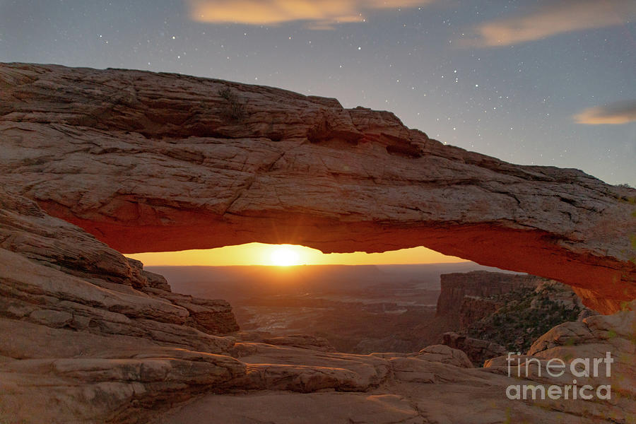 Moonrise at Mesa Arch Photograph by John Freeman - Fine Art America