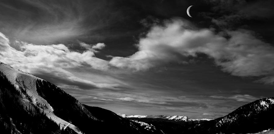 Moonrise on the Rockies Photograph by Wayne King