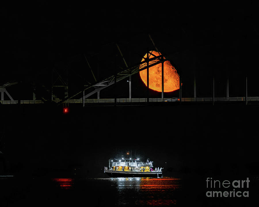 Moonrise Over Fire Island Inlet Photograph by Sean Mills