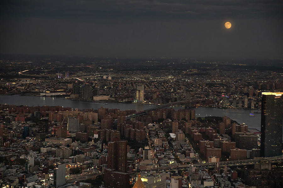Moonrise Over New York #2 Photograph by Nicholas McCabe