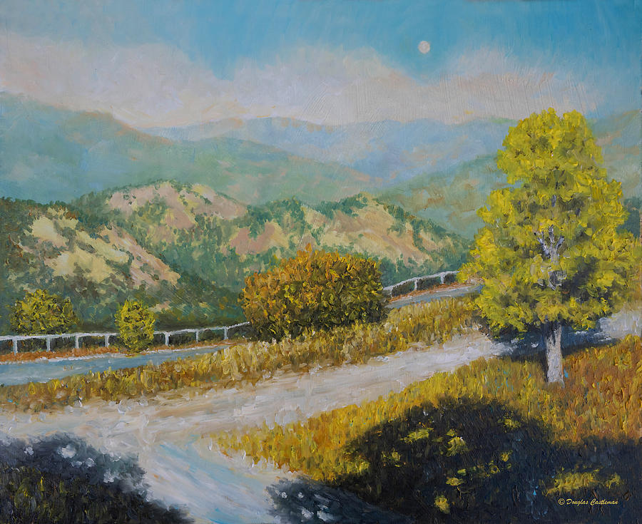 Moonrise Over the Mountains Painting by Douglas Castleman