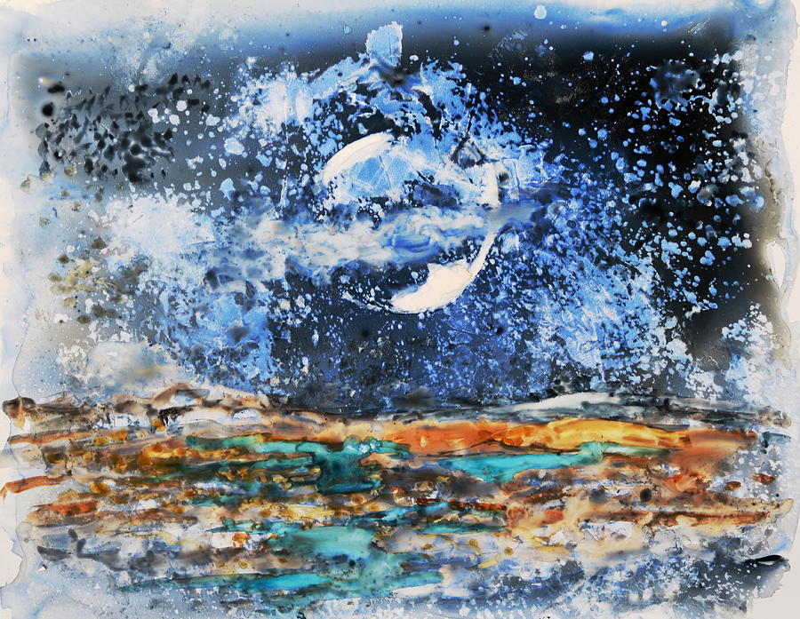 Moonscape  Painting by M Diane Bonaparte