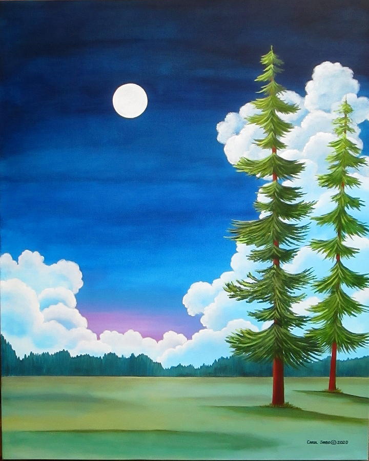 Moonshine and Still Standing Painting by Carol Sabo