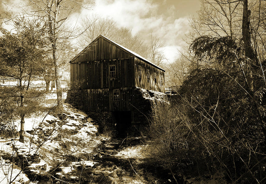 Moore State Park Mill in Winter 1 Photograph by Michael Saunders