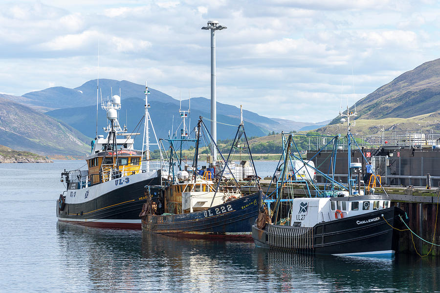 Moored at Ullapool Photograph by Steev Stamford