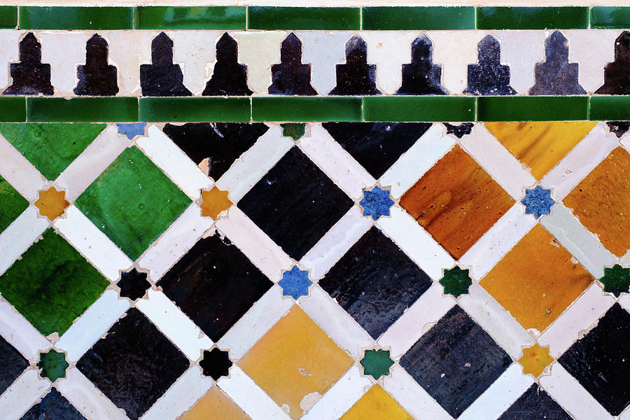 Moorish tiles Photograph by Gary Browne