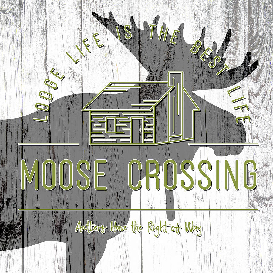 Moose Crossing Digital Art