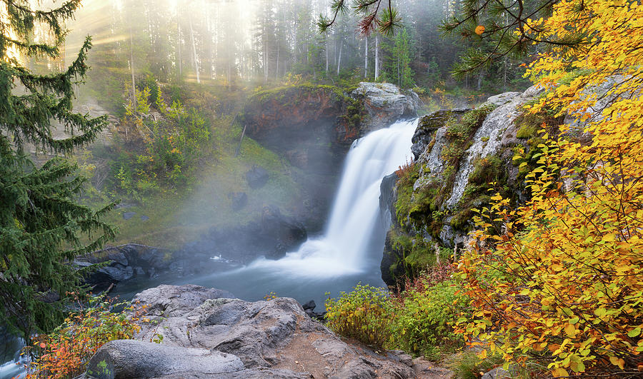 Moose Falls in Autumn Photograph by Tim Stanley