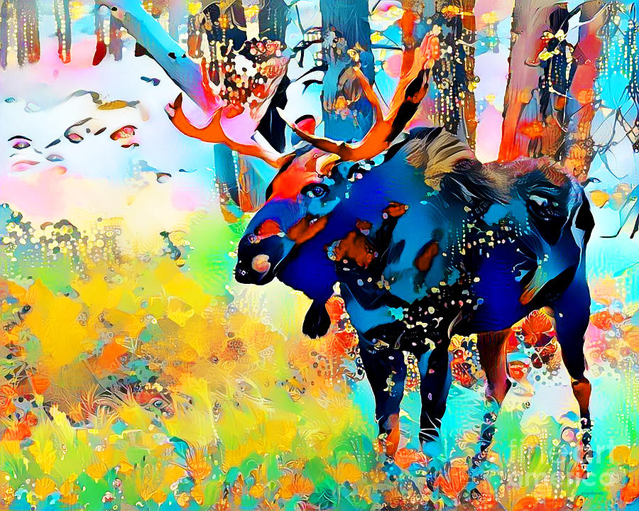 Moose in Vibrant Colors 20210727 Photograph by Wingsdomain Art and Photography