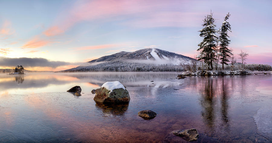 Moose Pond Winter Panorama Photograph by Darylann Leonard Photography