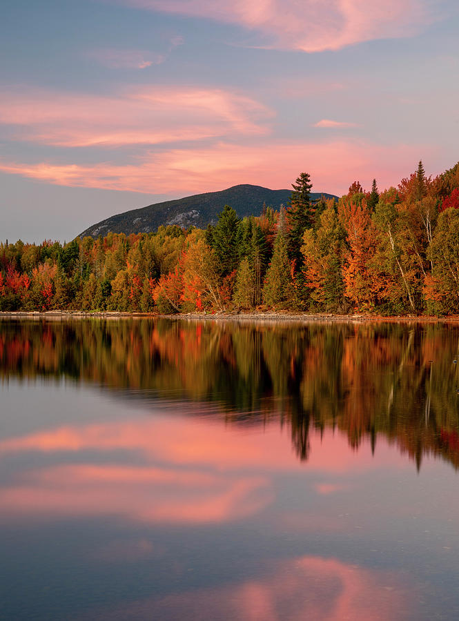 Moosehead Lake Autumn Sunset Reflection Photograph by Dan Sproul