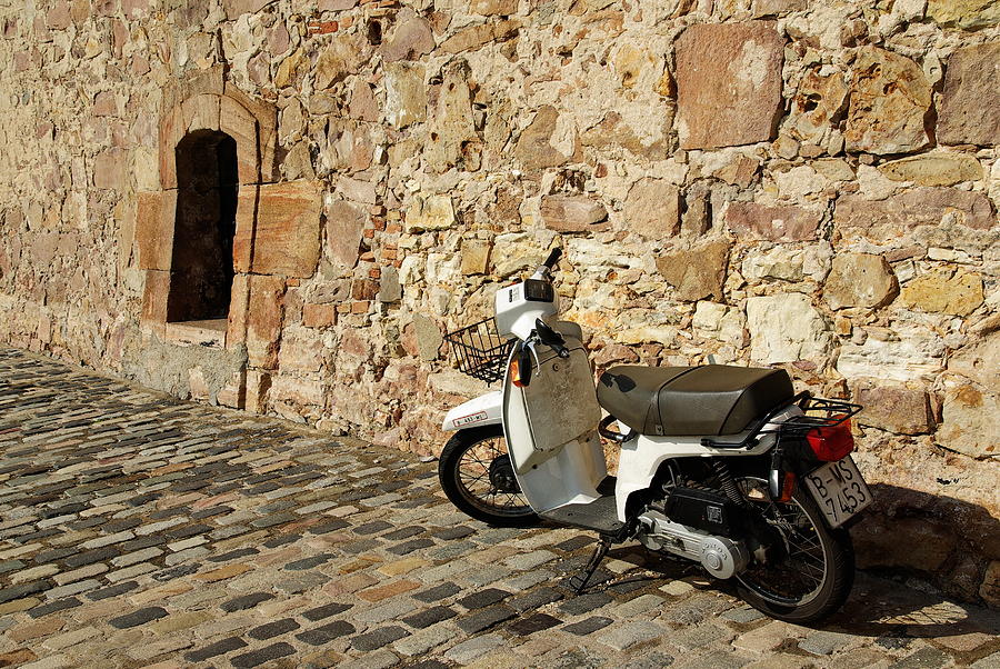 Moped on Montjuic Castle by Jordan Paw Moped on Montjuic Castle by Jordan Paw