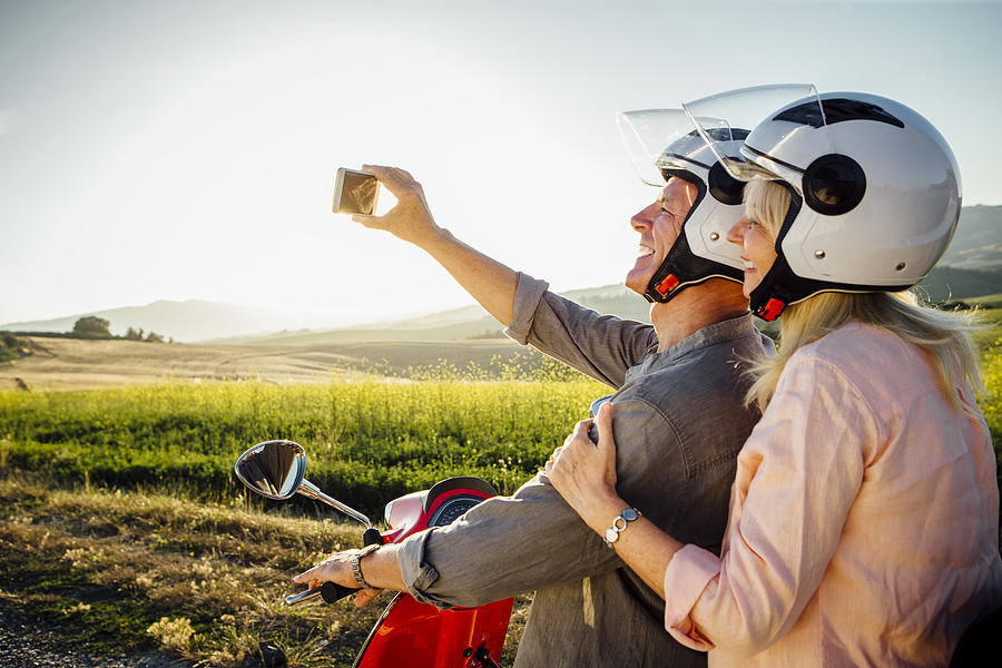 Moped Selfie Photograph by SolStock