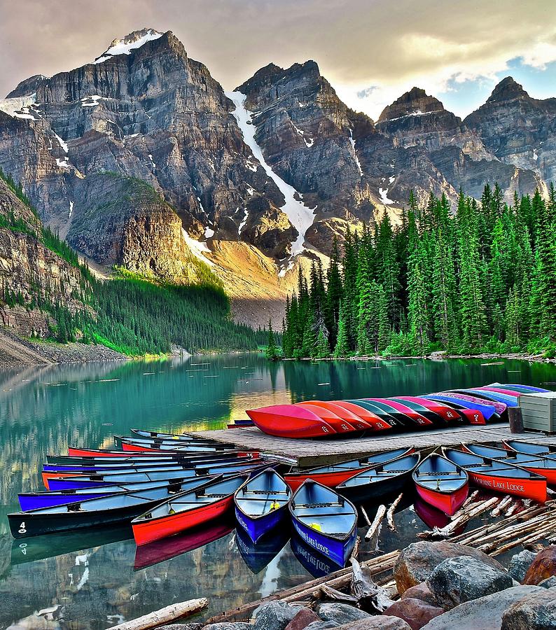Banff National Park Photograph - Moraine Lake Ultimate View by Frozen in Time Fine Art Photography