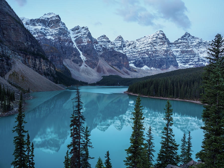 Moraine Lake and the Ten Peaks in Banff National Park, Alberta, Canada Photograph by Pak Hong