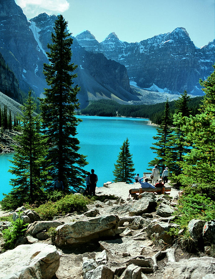 Moraine Lake from the Rockpile No.2 Photograph by Steve Ember