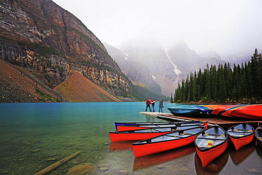 Moraine Lake in Banff National Park Photograph by Shixing Wen