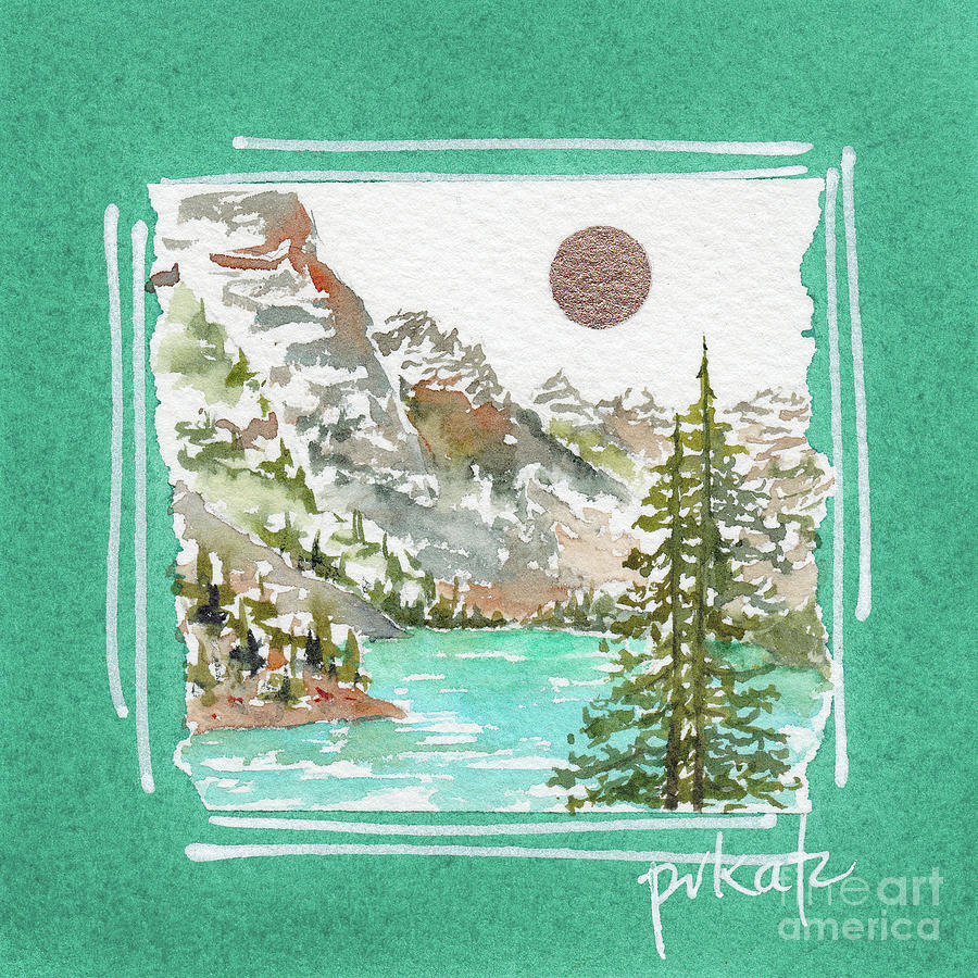 Moraine Lake Painting by Pat Katz