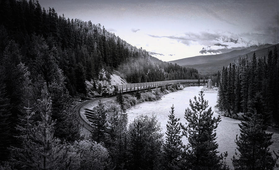 Morants Curve Train Textured Canada Photograph by Dan Sproul