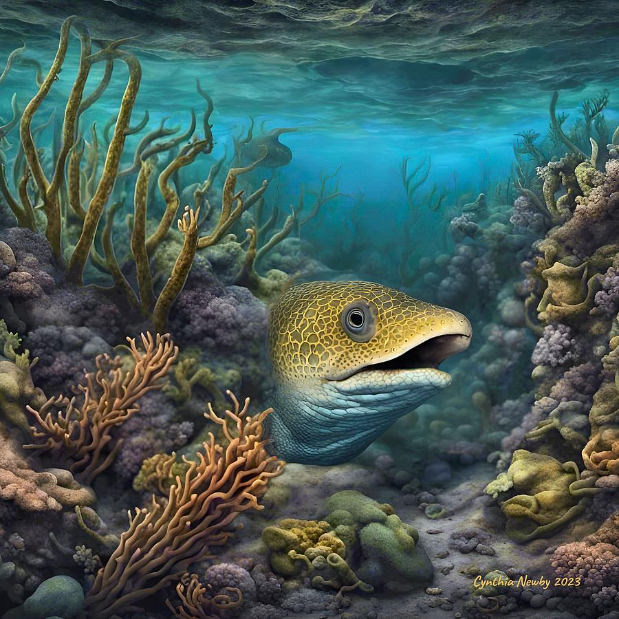Moray Eel Digital Art by Cindys Creative Corner