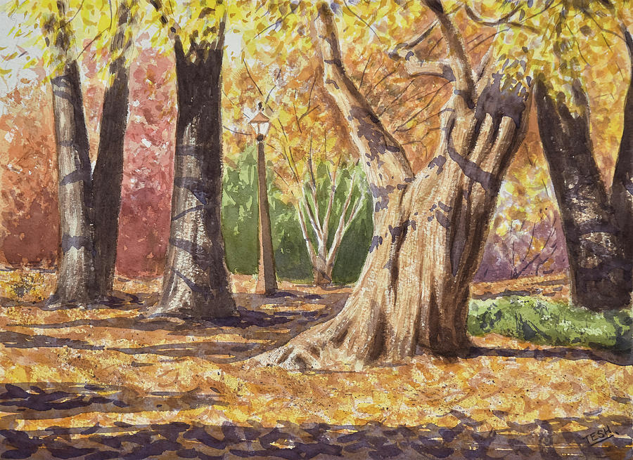 Mordecai Fall Painting By Tesh Parekh Fine Art America