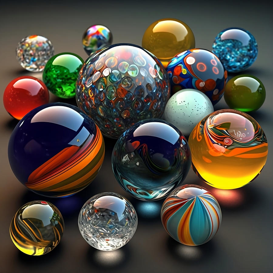 Still Life Digital Art - More Marbles by Karyn Robinson