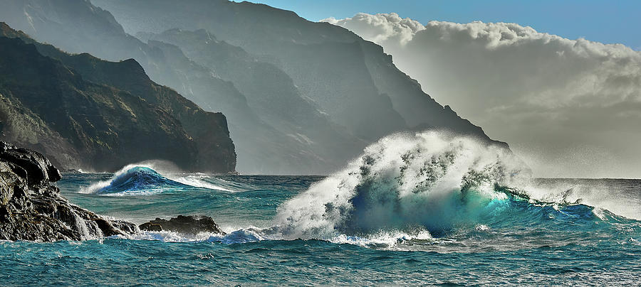 Nature Photograph - More Waves in Kauai by Jon Glaser