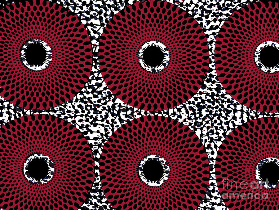 Morehouse U  Nsu Bra Wax Print Design Digital Art by Scheme Of Things Graphics