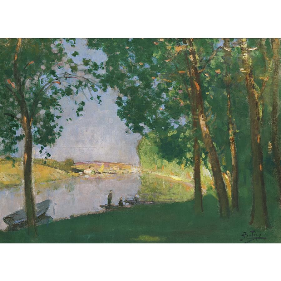 Moret Sur Loing River Border Painting by Artistic Panda - Fine Art America