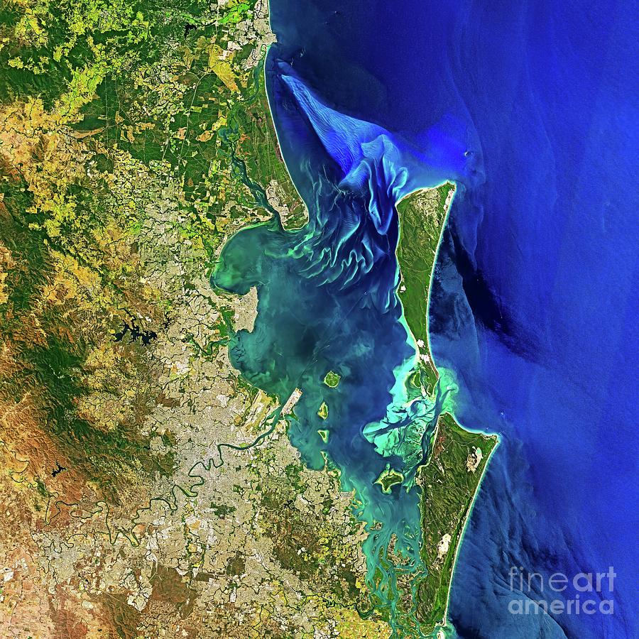 Moreton Bay Australia From Space Photograph by M G Whittingham