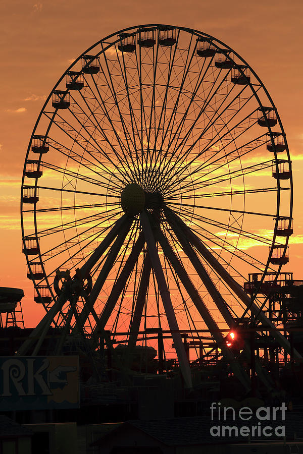 Moreys Piers Ferris Wheel Wildwood New Jersey Photograph by John Van Decker