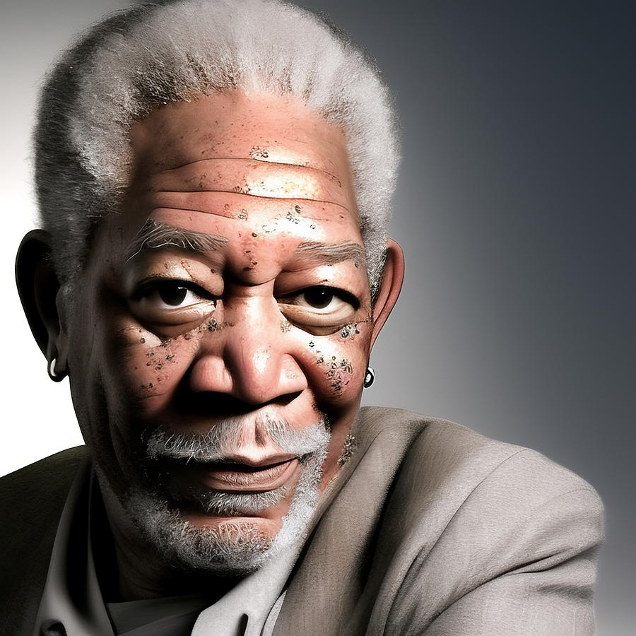 Morgan Freeman portrait Digital Art by Daily Caricatures - Fine Art America