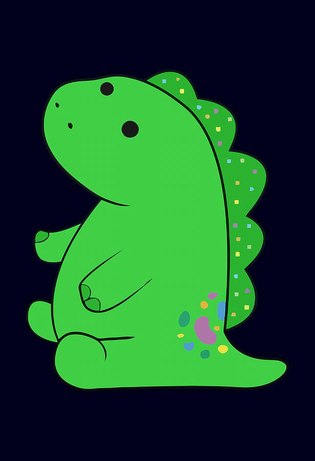 Moriah Elizabeth Green Pickle The Dinosaur Retro Painting by Alan Maria ...