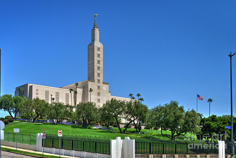 Mormon Temple Los Angeles California Temple Photograph by David Zanzinger