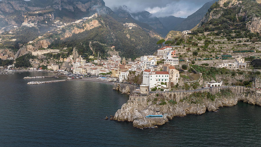 Morning Aerial in Amalfi Italy  Photograph by John McGraw