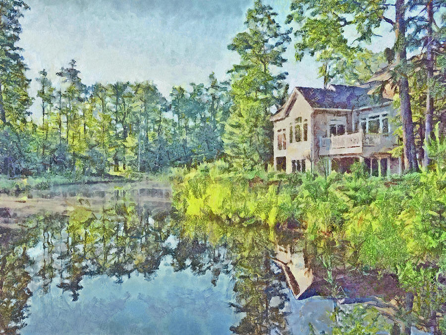 Morning at a Michigan Lake House Digital Art by Digital Photographic Arts