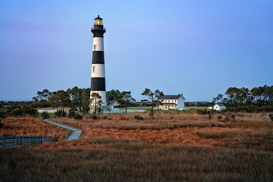 Lighthouse Photograph - Morning at Bodie Island Lighthouse by Rick Berk