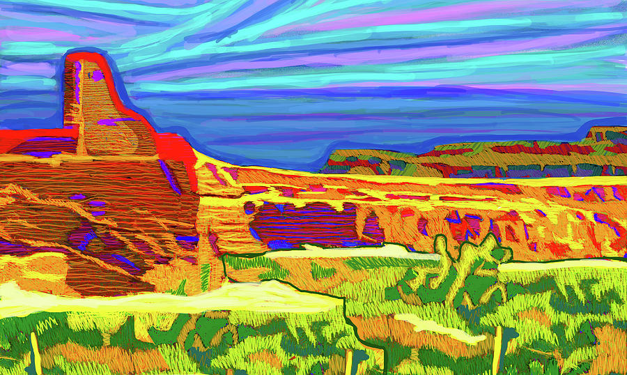 Morning At Chaco Canyon Painting by Rod Whyte