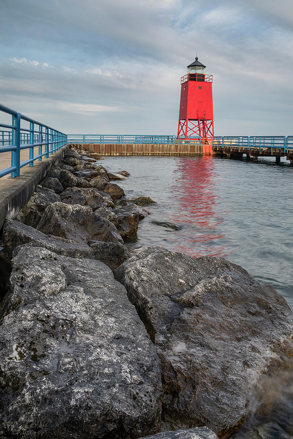 Morning at Charlevoix Lighthouse Photograph by Greg Nyquist | Fine Art ...