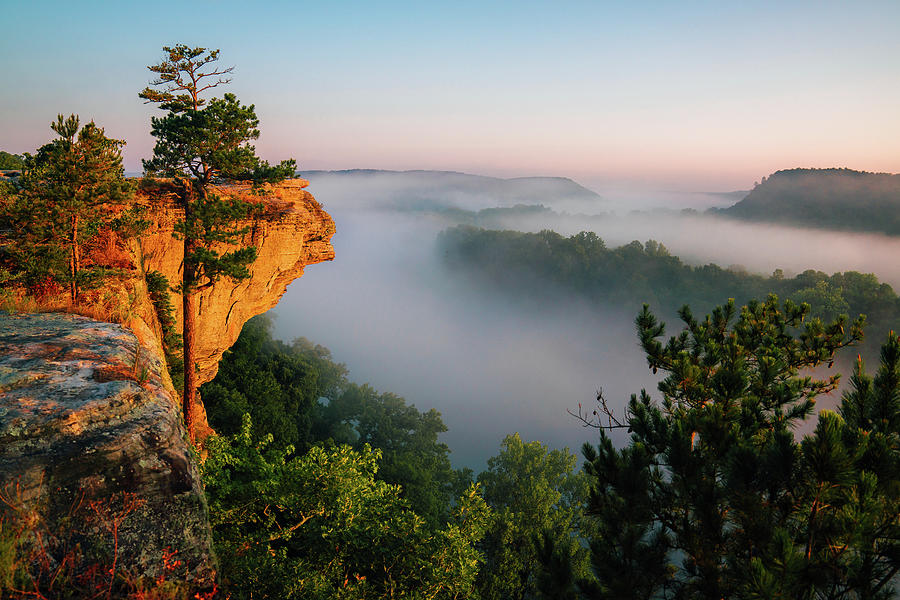 Summer Photograph - Morning at City Rock Bluff in Arkansas by Jeff Rose