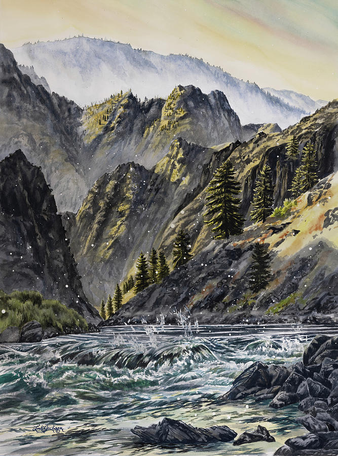 Morning at Cramer Rapid Painting by Link Jackson