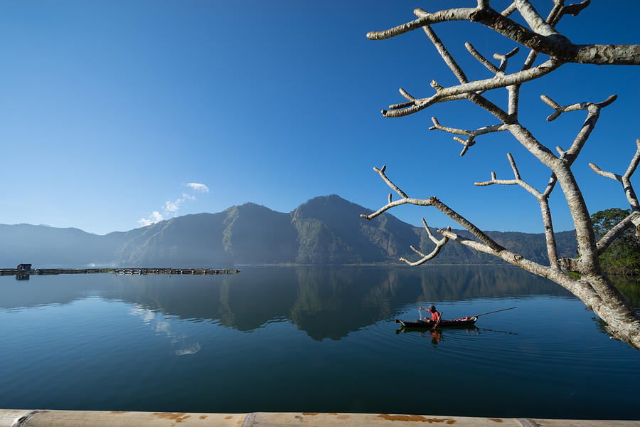 Morning at Lake Batur Photograph by Shaifulzamri