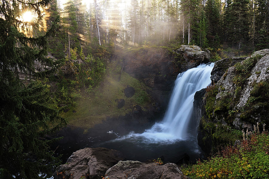 Morning at Moose Falls Photograph by Andy Crawford