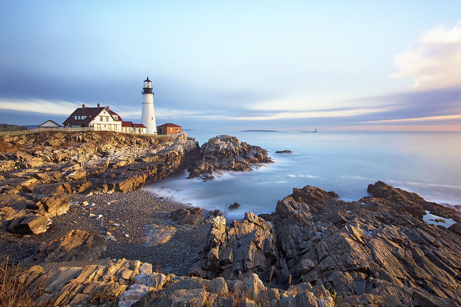 Morning at Portland Head Photograph by Eric Gendron