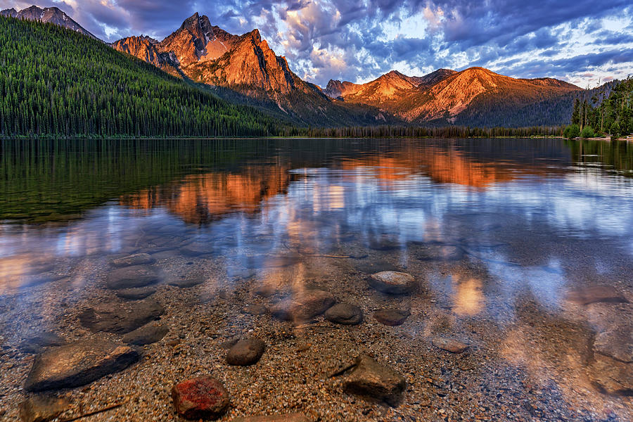 Landscape Photograph - Morning at Stanley Lake by Rick Berk