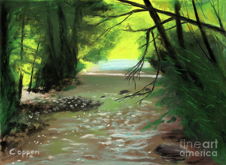 Morning at the Creek Pastel by Robert Coppen